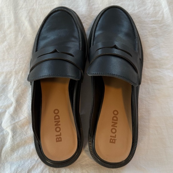 Blondo Black Leather Loafer/Clogs, Size 8 - Picture 4 of 7